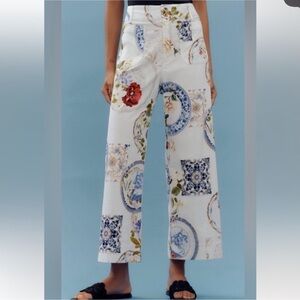 Maeve by Anthropologie Colette Cropped Wide Leg Pants - Size 25 - NWT